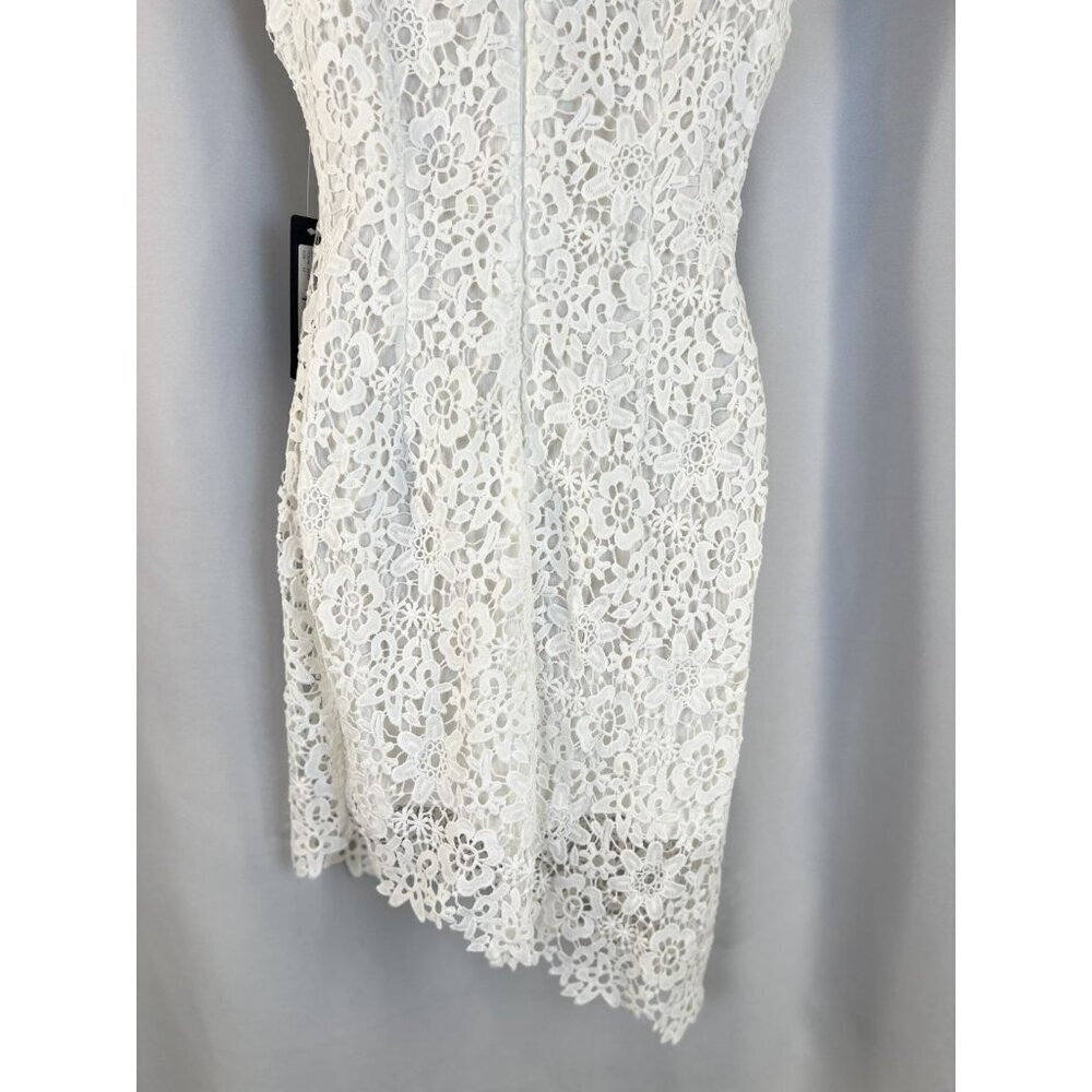 NWT Bebe White Lace Crochet Midi Dress $129 - Picture 10 of 14